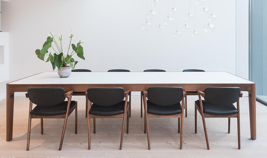 Walnut Table with Corian Top